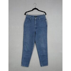 Vintage J Crew Jeans Womens 12 Blue High Rise Tapered Mom Fit Denim USA Bareback